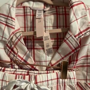 Victoria's Secret Red and White Plaid Pajama Set